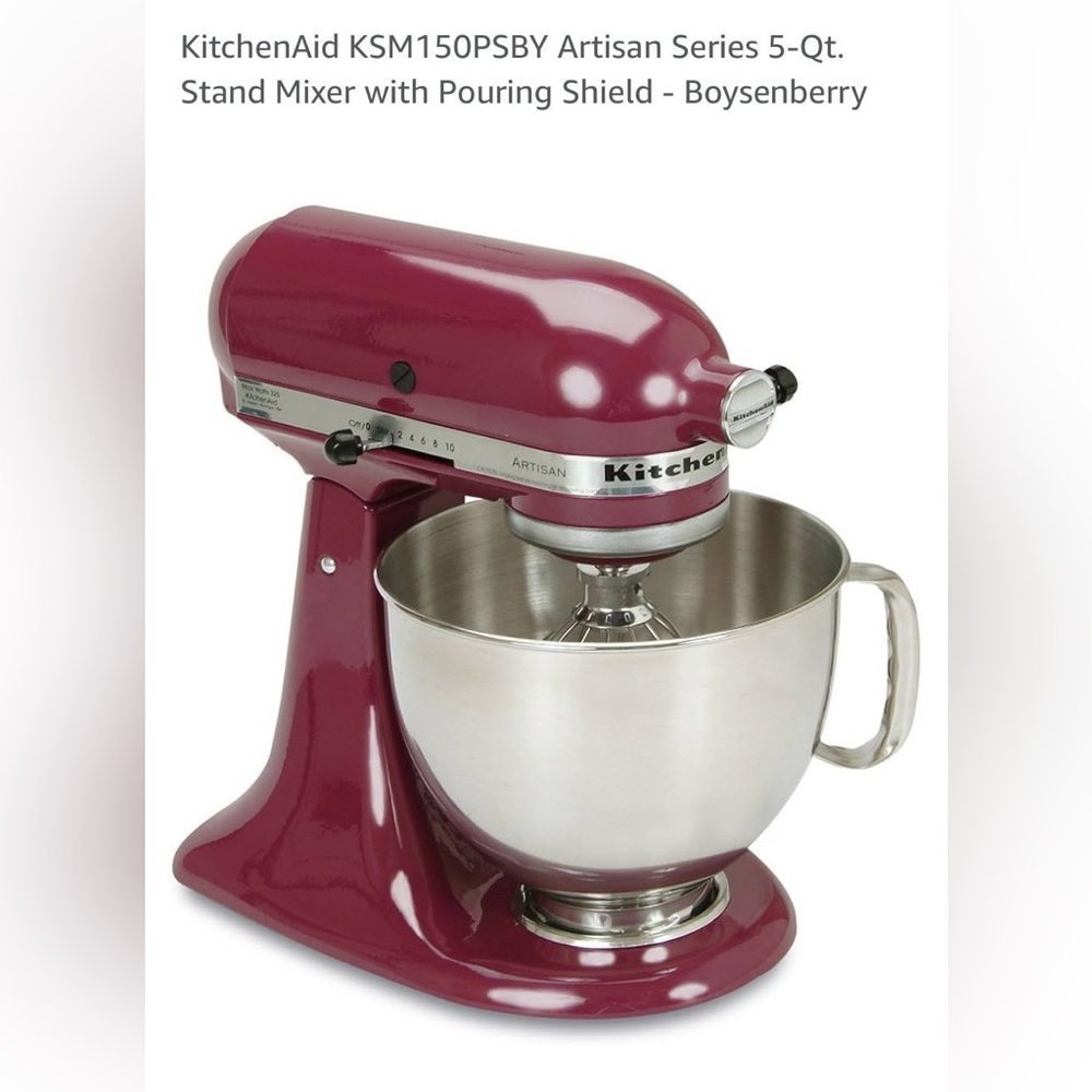 KitchenAid Series 5 Quart Tilt-Head Stand Mixer with shield, color: boysenberry.